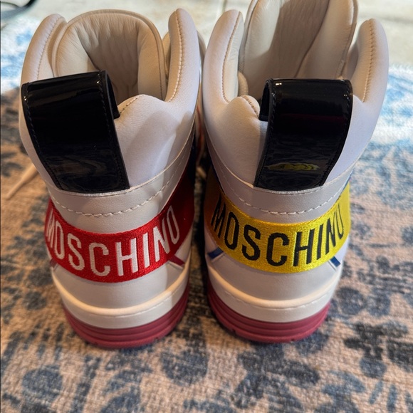 Amazing deal! Brand new- Moschino White, Red, and Yellow Sneakers- never worn - Picture 9 of 10